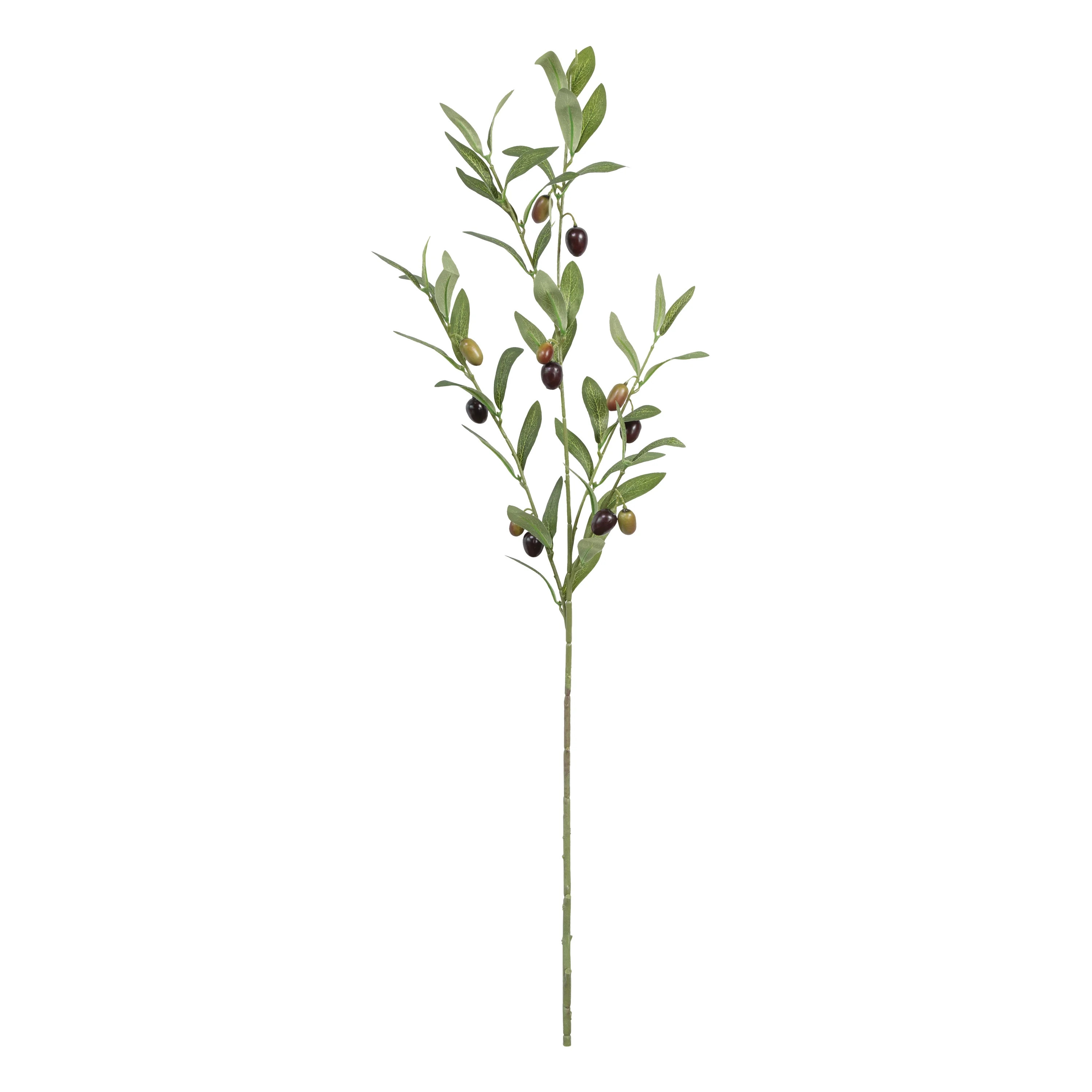 37-inch Artificial Silk Green Olive Long Stem, for Indoor Use, by Mainstays | Walmart (US)