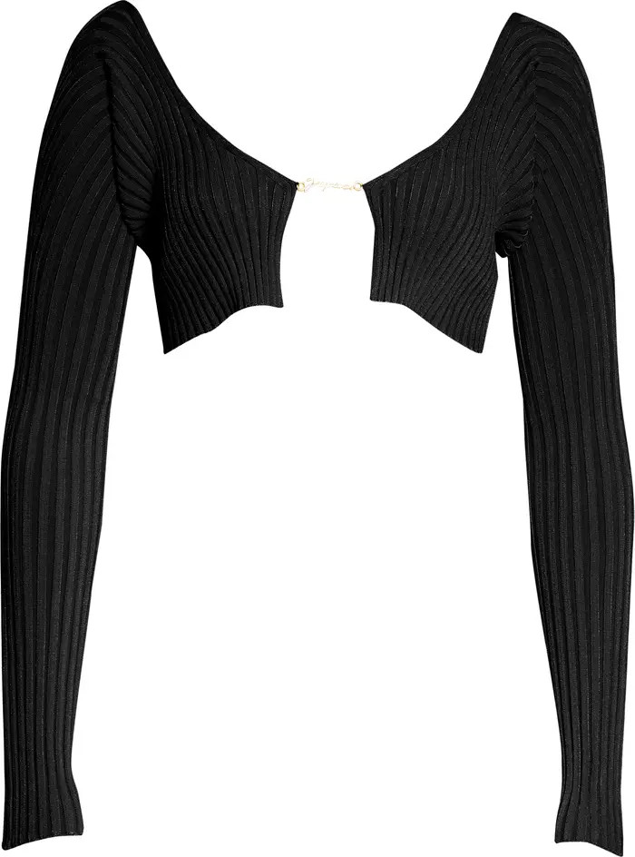 La Maille Pral Rib Crop Cardigan | Nordstrom