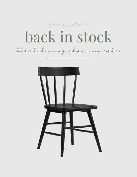 Black dining chair back in stock and on sale! I love black dining chairs because they are so versatile. Pair this with a black, walnut, or white wood dining table!

#LTKhome #LTKsalealert #LTKstyletip