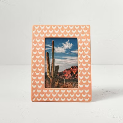 4" x 6" Stoneware Terracotta Table Image Frame Orange - Opalhouse™ designed with Ju... | Target