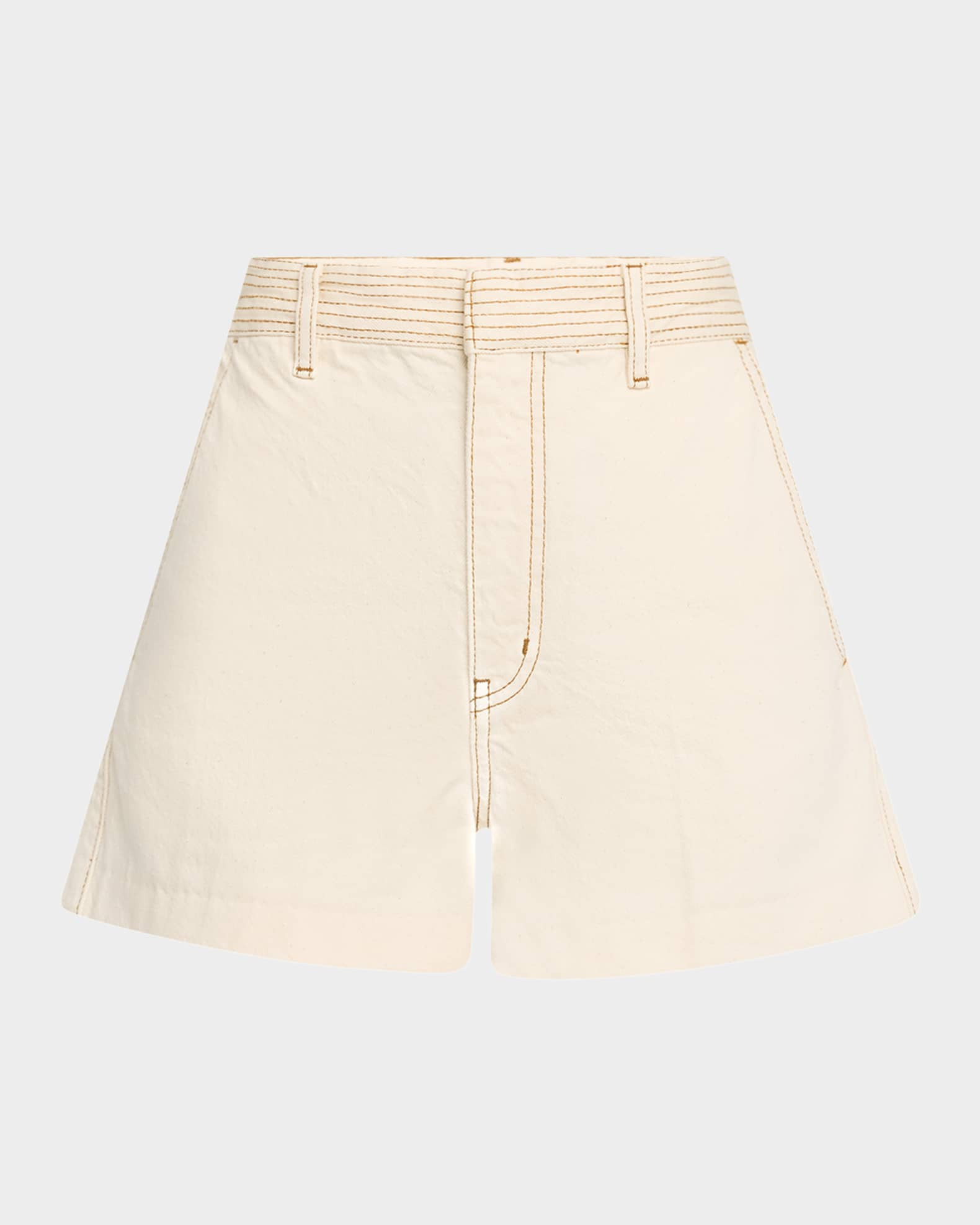 The Trapunto Denim Shorts | Neiman Marcus