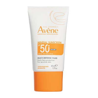 Avene Mineral Multi-Defense Fluid Face Sunscreen for Sensitive Skin - SPF 50+ - 1.3 fl oz | Target