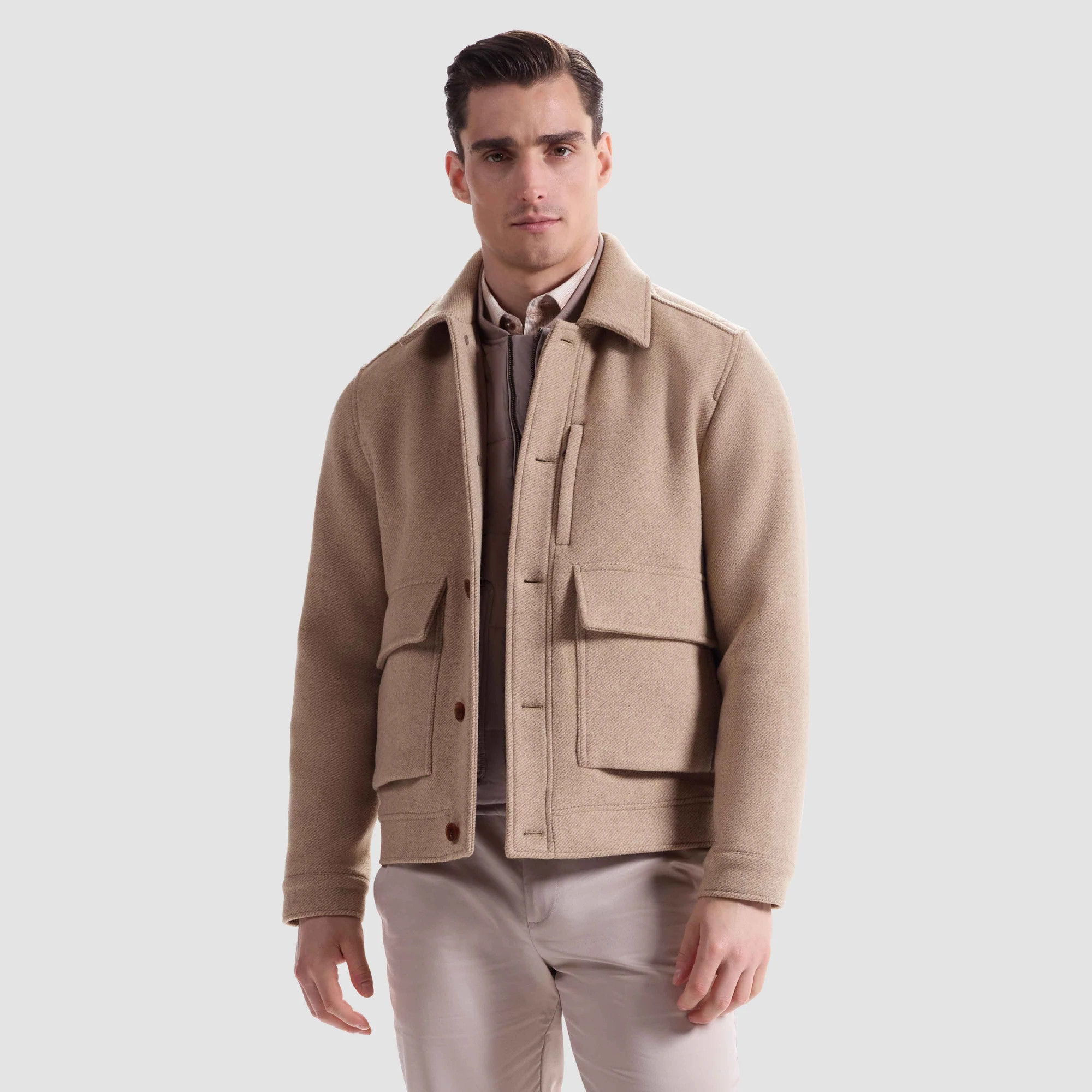 Two-In-One Jacket With Removable Nylon Vest | Bugatchi