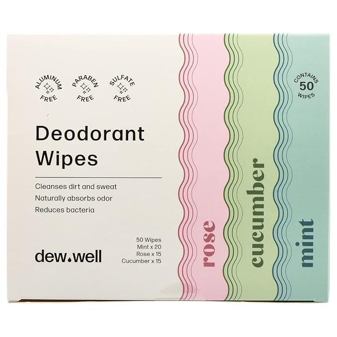 Dew Well - Refresh Deodorant Wipes - A Fresh Start When You’re On the Go - Aluminum, Paraben, a... | Amazon (US)