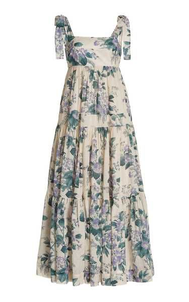 Cassia Tiered Floral Cotton Maxi Dress | Moda Operandi (Global)