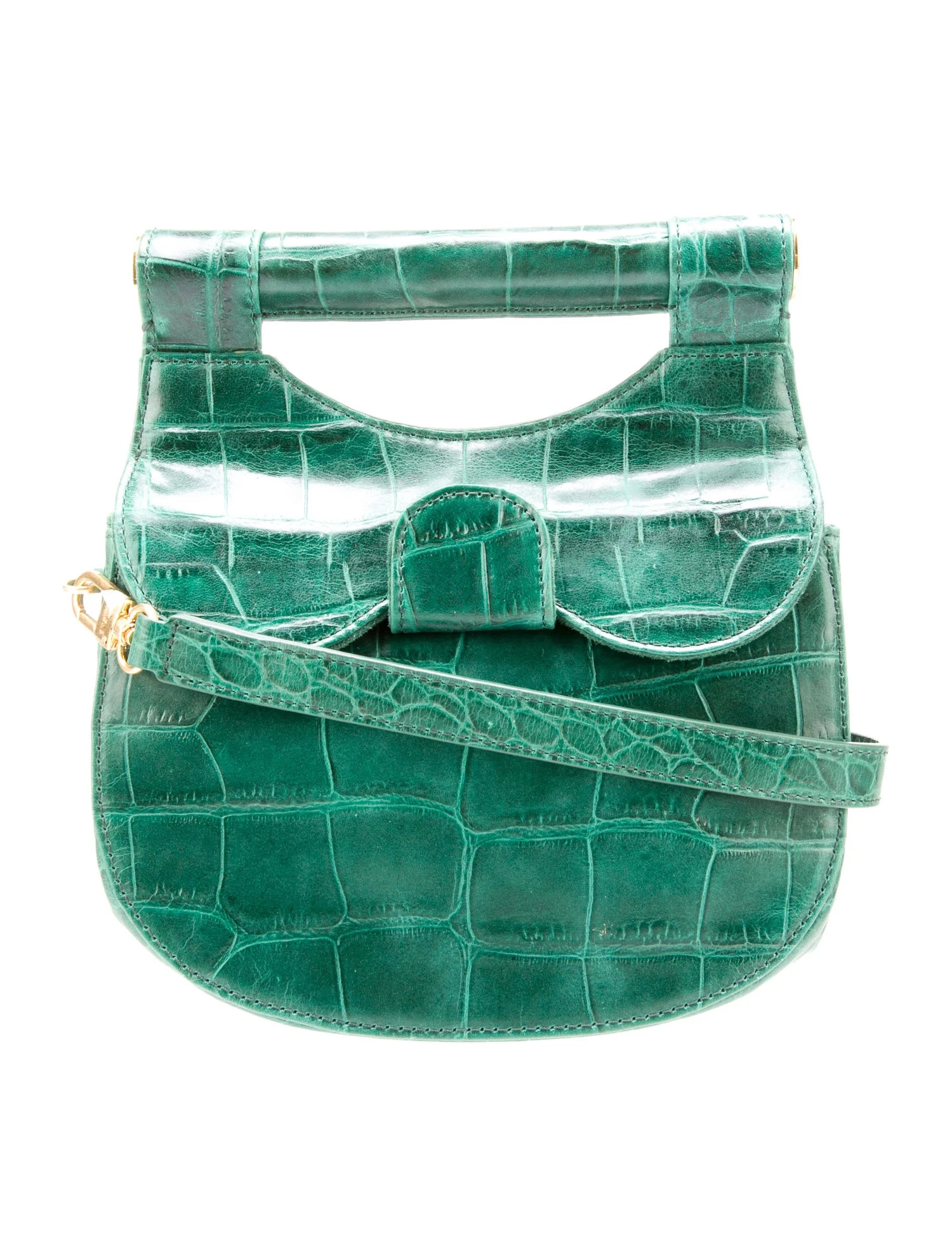 Embossed Leather Madeline Handle Bag w/Tags | The RealReal