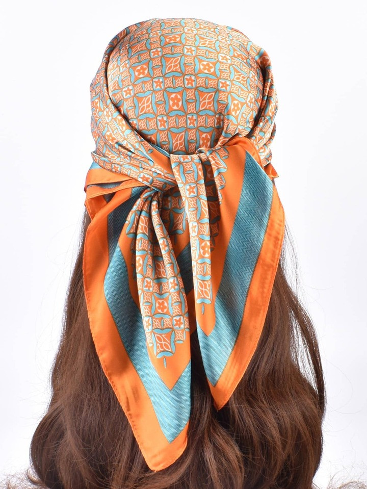 1pc Women Geometric Pattern Sun Protection Fashion Bandana For Daily Life | SHEIN