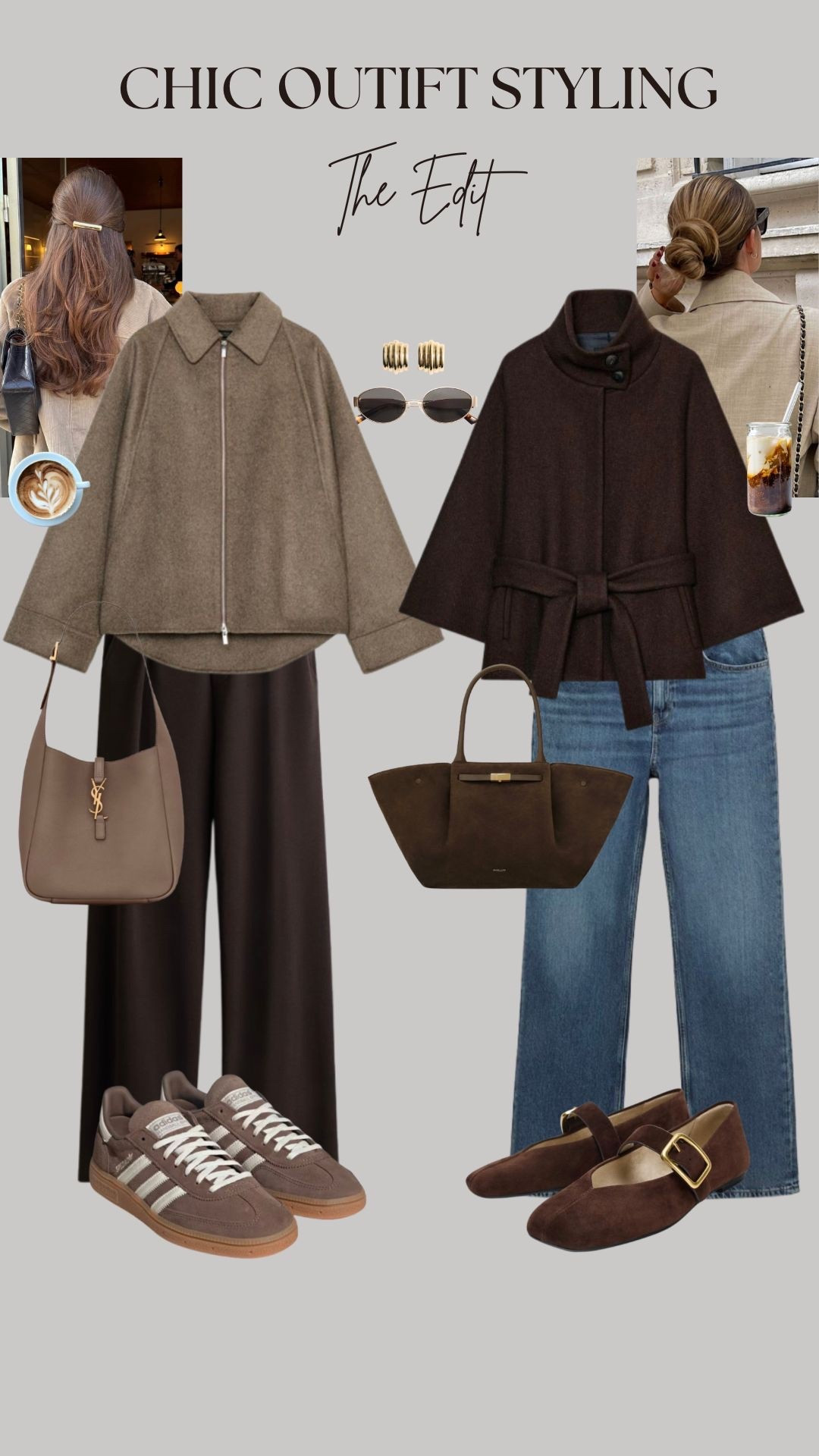 Chic outfit styling 🤎✨



Tags: wool coat, cropped wool cape coat, zara, H&M, brown trousers, blue jeans, adidas spezials, brown ballet flats, everyday chic outfit, modest outfit stlyling

#LTKstyletip #LTKspring #LTKmodest