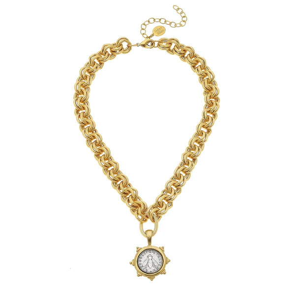 Florence Bee Coin Necklace | Susan Shaw