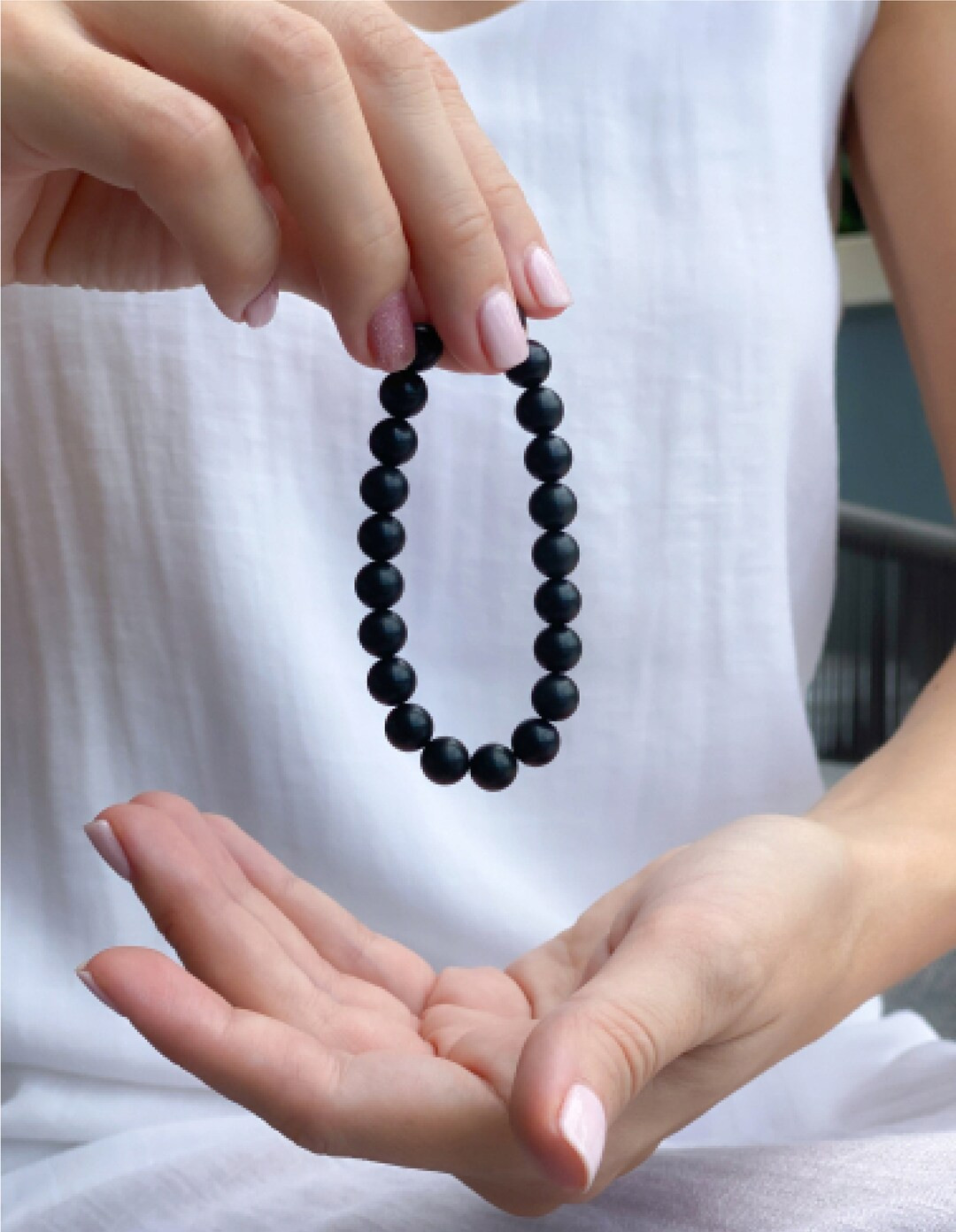 Authentic Shungite Bracelet by ASANA EMF Protection Bracelet Made From Genuine Shungite Beads Gem... | Etsy (US)