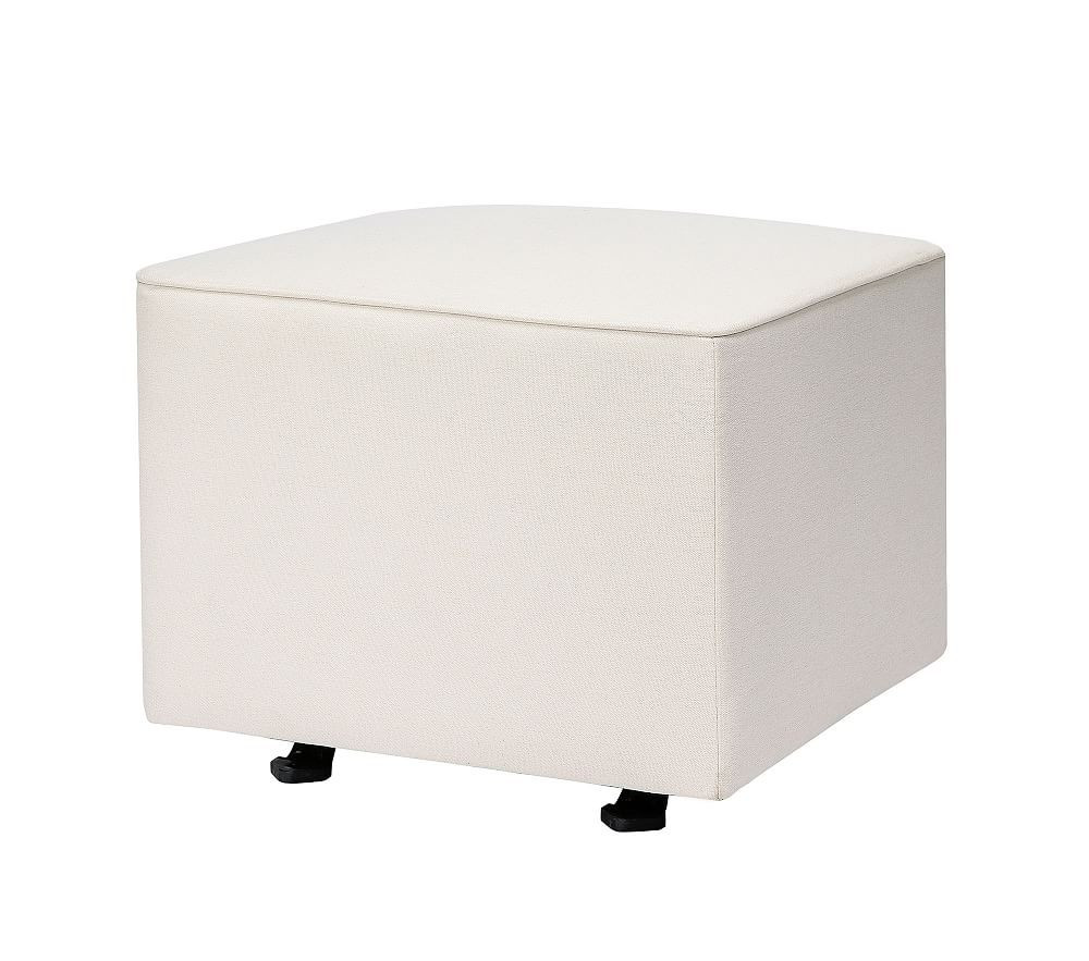 Babyletto Kiwi Gliding Ottoman, Perf Cream Eco-Weave | Pottery Barn Kids