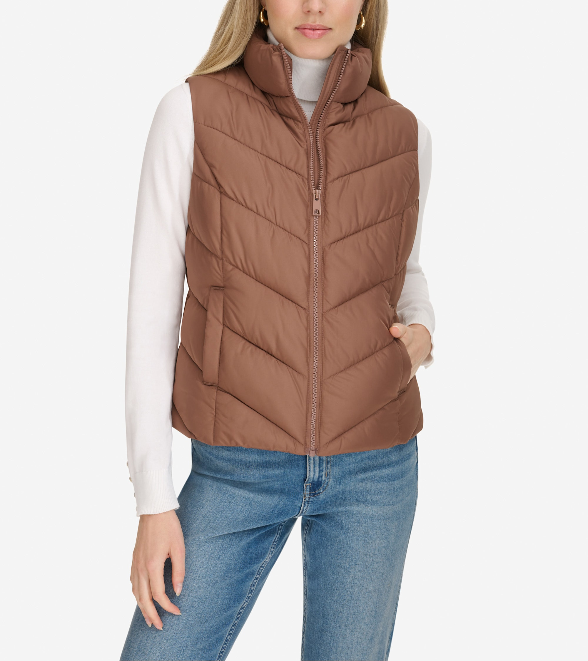 Women's Chevron Zip Front Vest | Cole Haan (US)