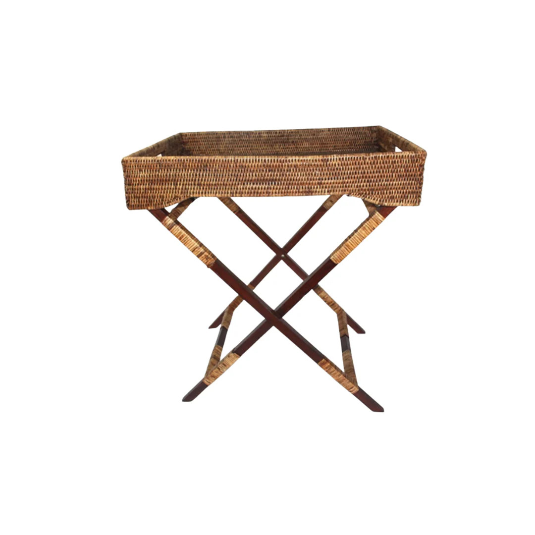 Rattan Butler Tray Table | Noel Pittman