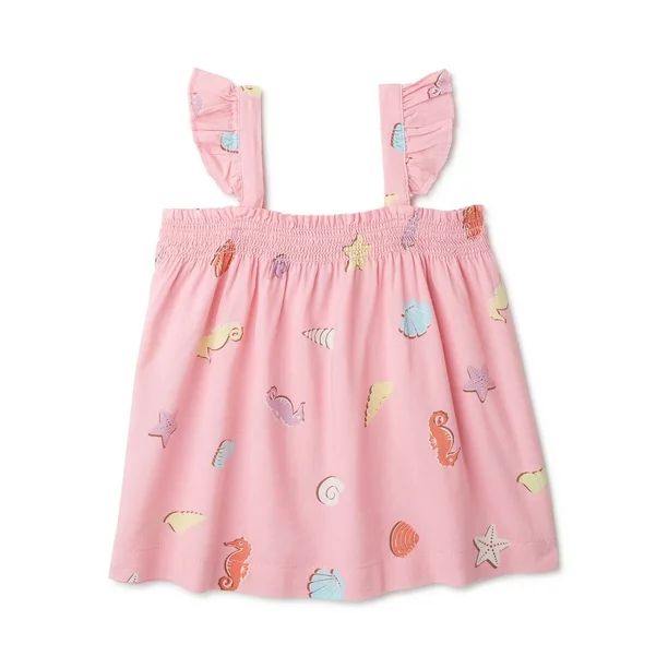 Garanimals Baby and Toddler Girls' Printed Flutter Tank Top, Sizes 12 Months-5T | Walmart (US)