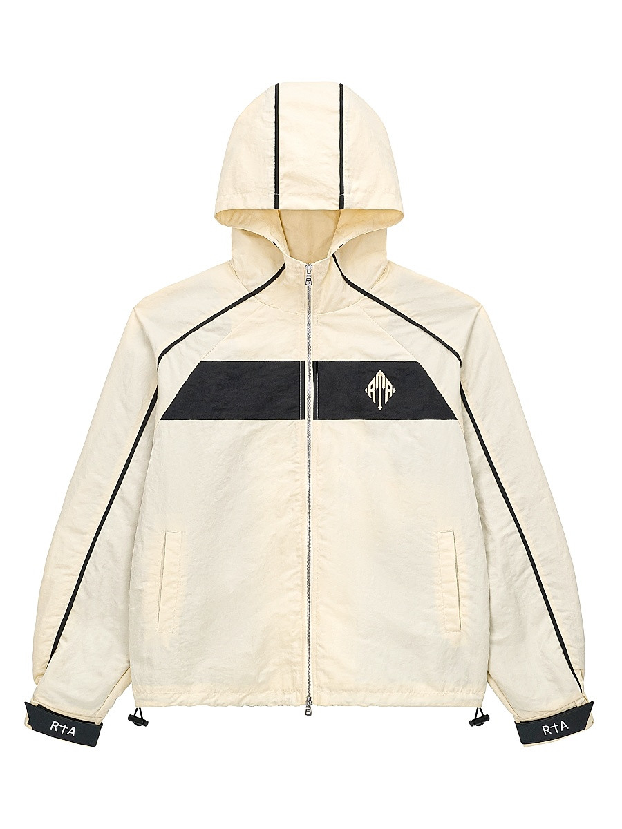 RTA Men's Exodus O-Zayden Hooded Windbreaker Jacket - Raw Sand - Size Small | Saks Fifth Avenue