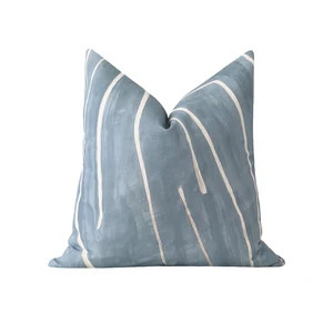 Kelly Wearstler Graffito Pillow Cover in Sky Blue Cream - Etsy | Etsy (US)
