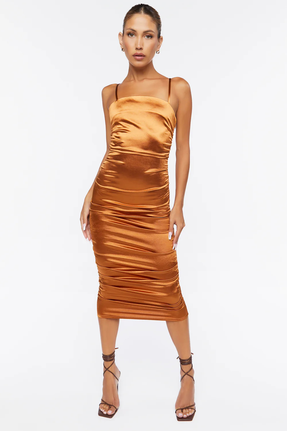 Satin Ruched Midi Dress
– Forever 21 | Forever 21 CA
