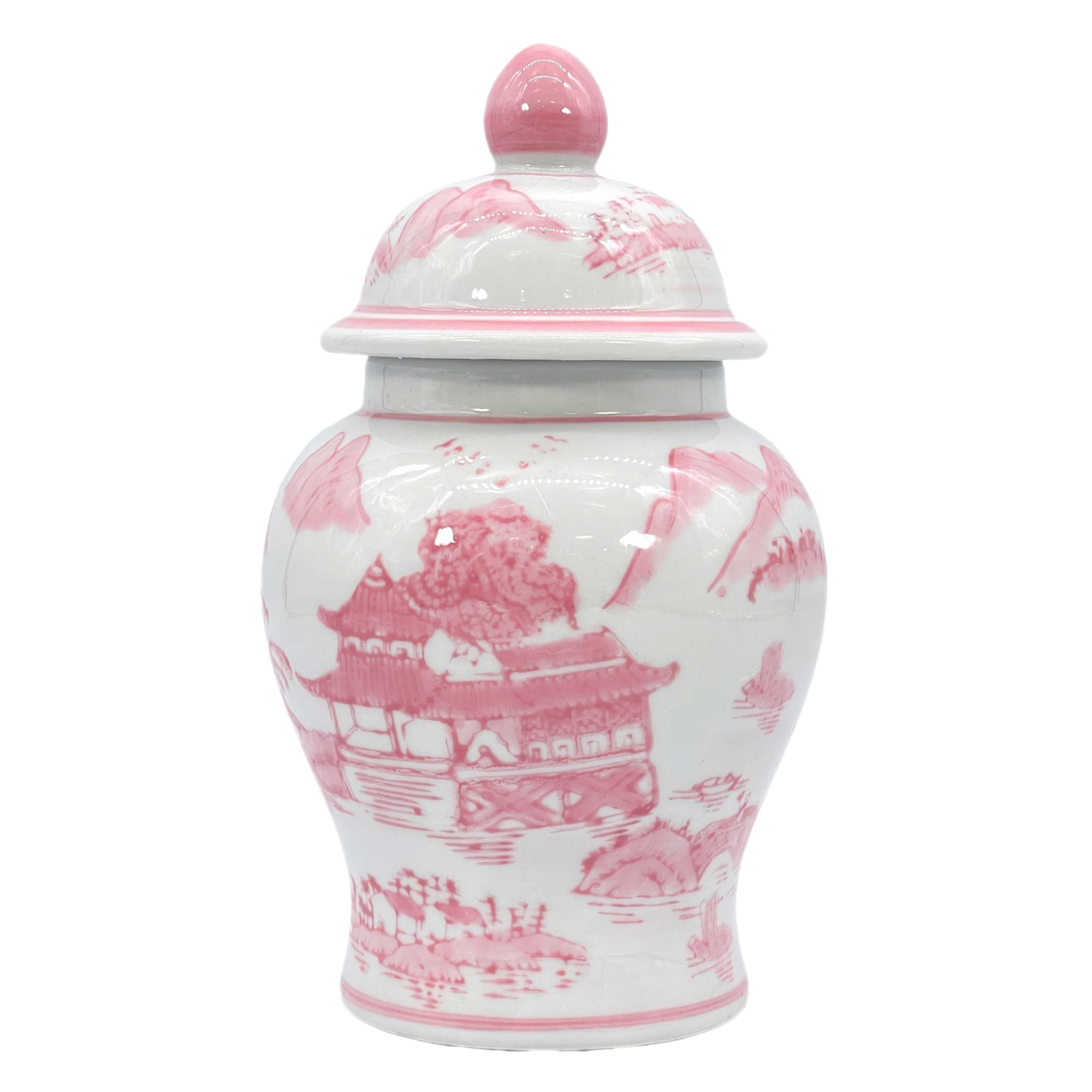 Galt International 8" Ceramic Ginger Jar w/Lid - Classic Chinese Style Porcelain Jar Tea Storage ... | Amazon (US)