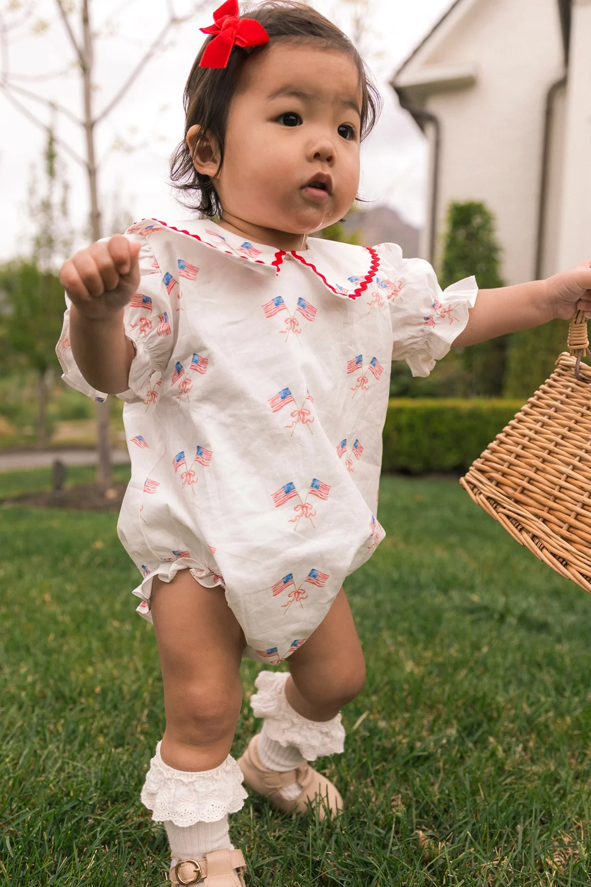 Baby Maisy Romper in Star Spangled | Ivy City Co