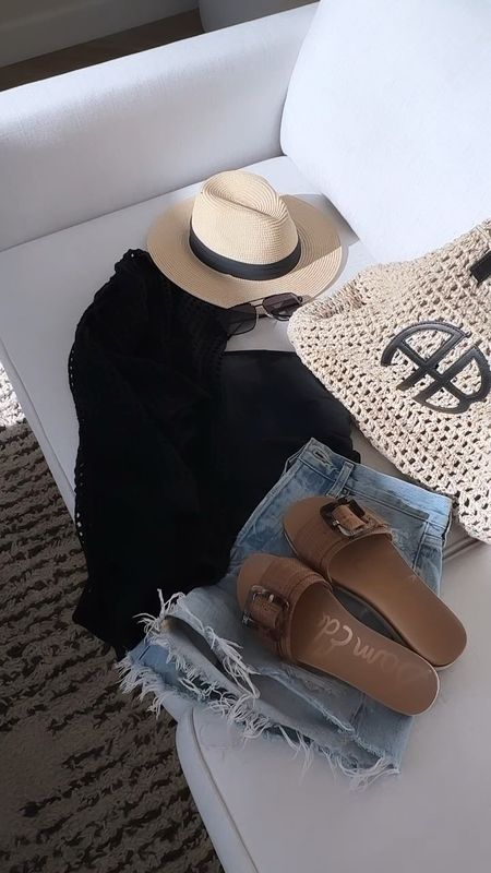 What I wore this weekend…pool day
One piece swimsuit sz 6 
Crochet top one size 
Denim shorts sz 27
Comfy sandals tts
Hat folds up in suitcase with no creasing..best for 

#LTKSwim #LTKStyleTip #LTKTravel