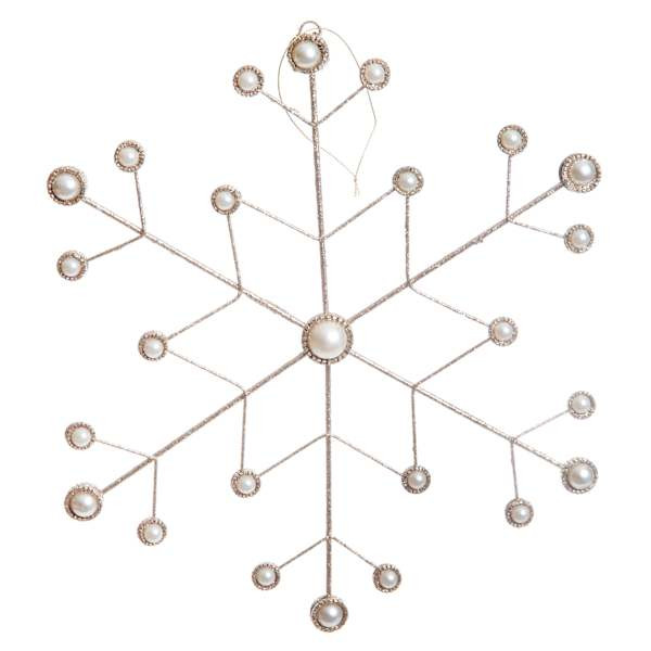 Pearl Snowflake Ornament, 12.8" | At Home
