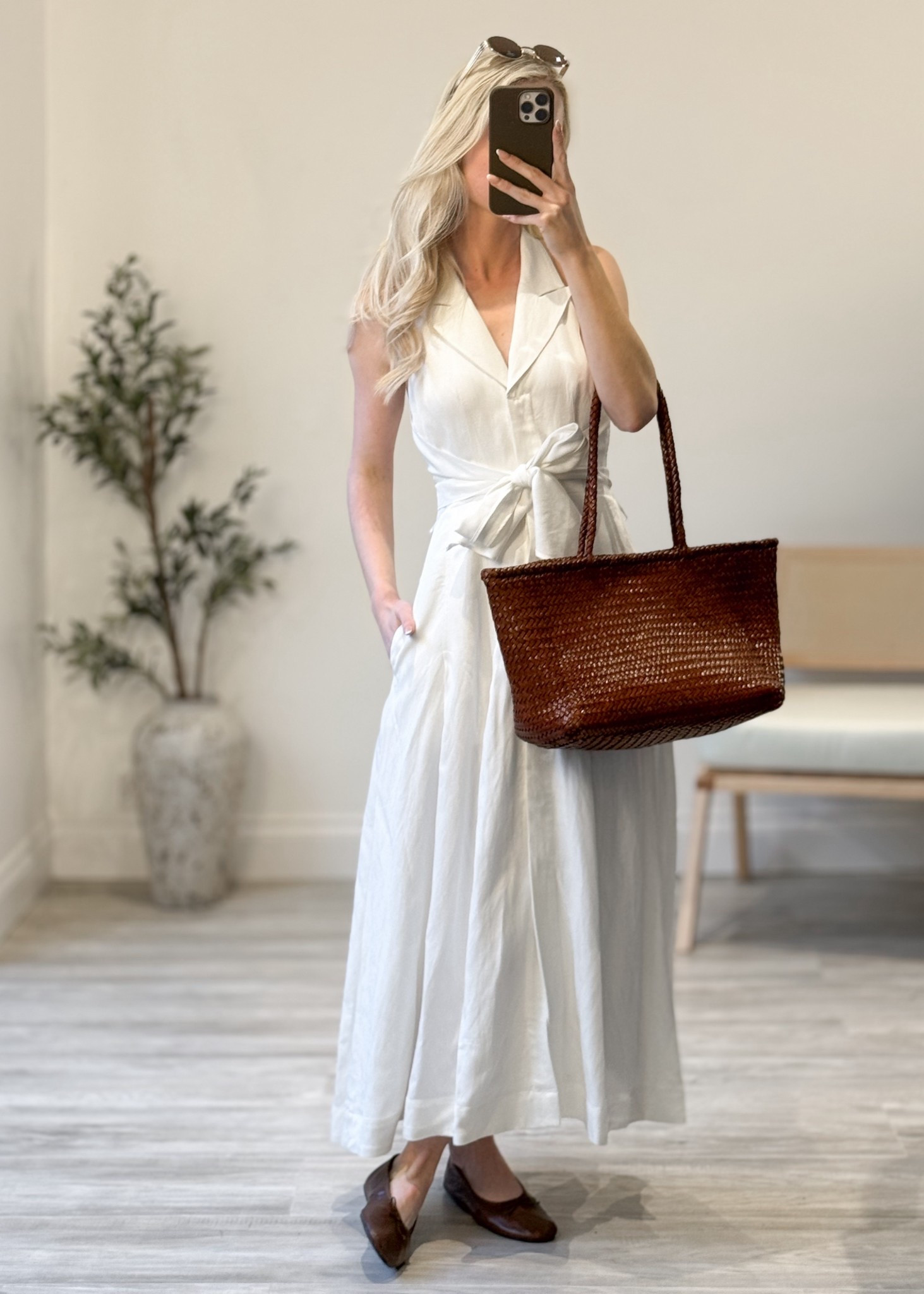 The perfect white summer dress 🤍 

Reiss, linen midi dress, holiday outfit, elegant style @reiss #ad

#LTKspring #LTKsummer #LTKuk