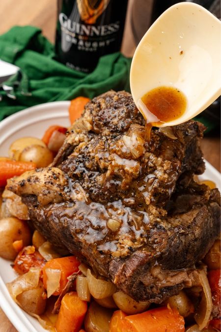 Crock Pot Guinness Pot Roast is THE RECIPE to make in March! Bring on easy family dinners and St Patrick’s Day. 🍀

#LTKhome
