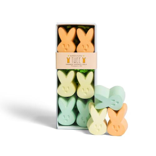 TWEE DUCKIE'S FLUFFLE #2 Handmade Sidewalk Chalk Bunnies/Peeps | Orange, Yellow, Green | Made in ... | Amazon (US)