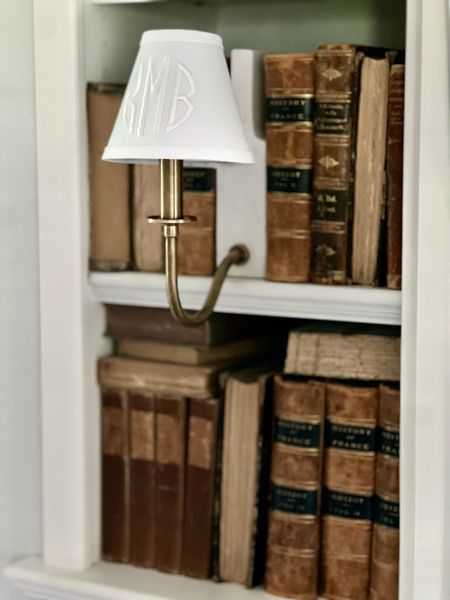 A gorgeous custom shade for my marble bookshelf light 

#LTKhome