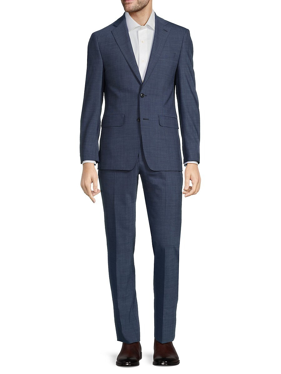 Calvin Klein Men's Slim Fit Wool Blend Suit - Dark Blue - Size 42 S | Saks Fifth Avenue OFF 5TH