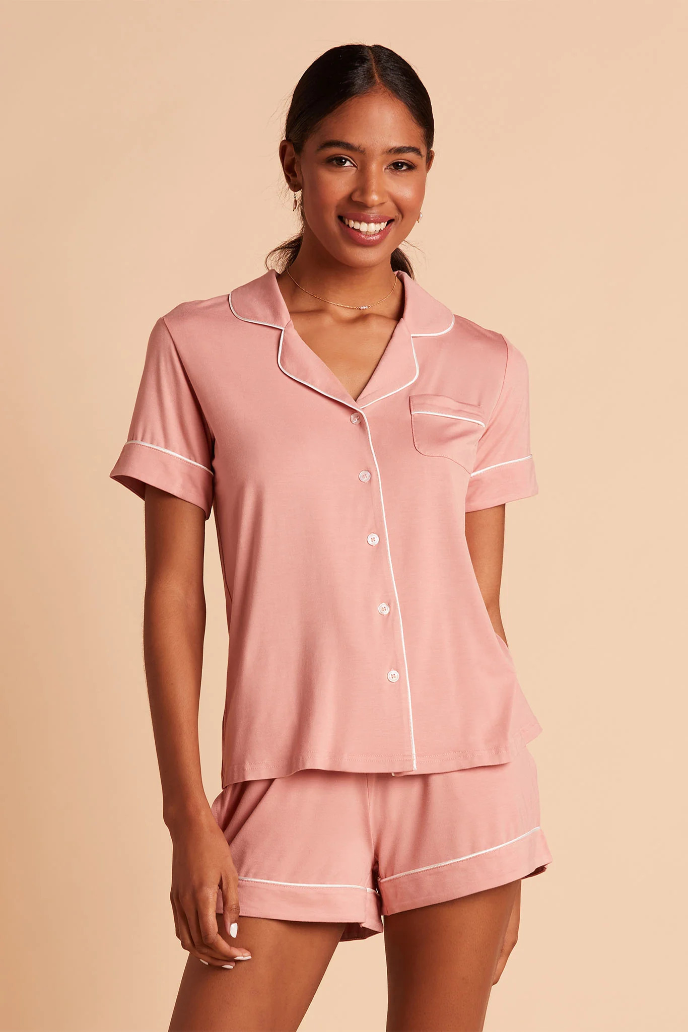 Jonny Pajama Set - Dusty Rose | Birdy Grey