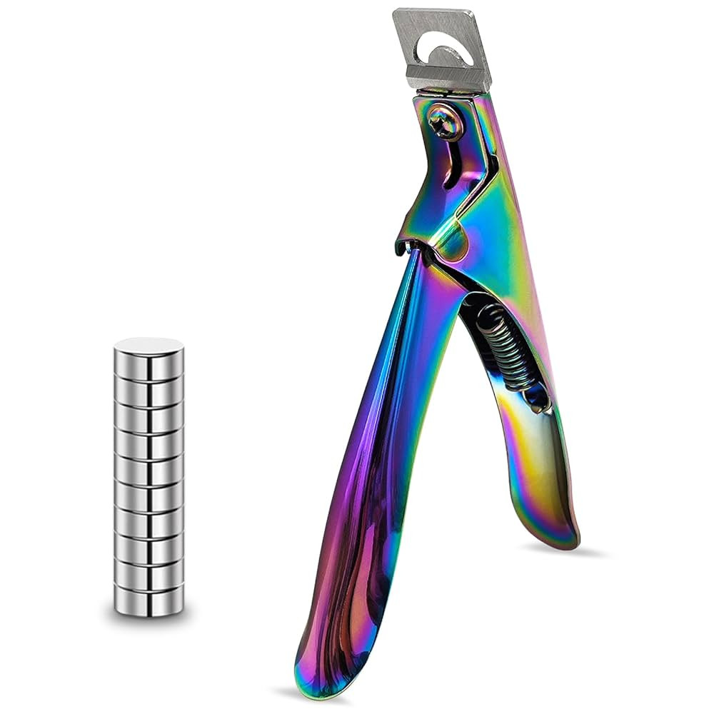 Acrylic Nail Cutter with Magnet Sizer & Length Measurement,Adjustable Stainless Nail Trimmer for ... | Amazon (US)