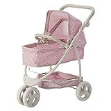 Olivia's Little World Baby Doll Stroller Polka Dots Princess Collection, Convertible Doll Pram with  | Amazon (US)
