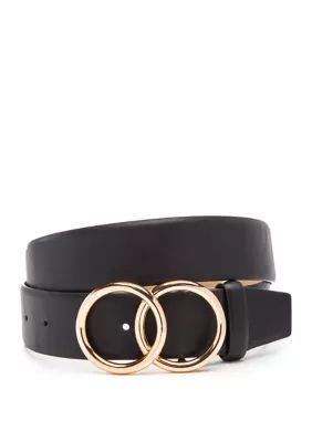 Steve Madden Women's Smooth Belt With Double Ring Buckle - - | Belk