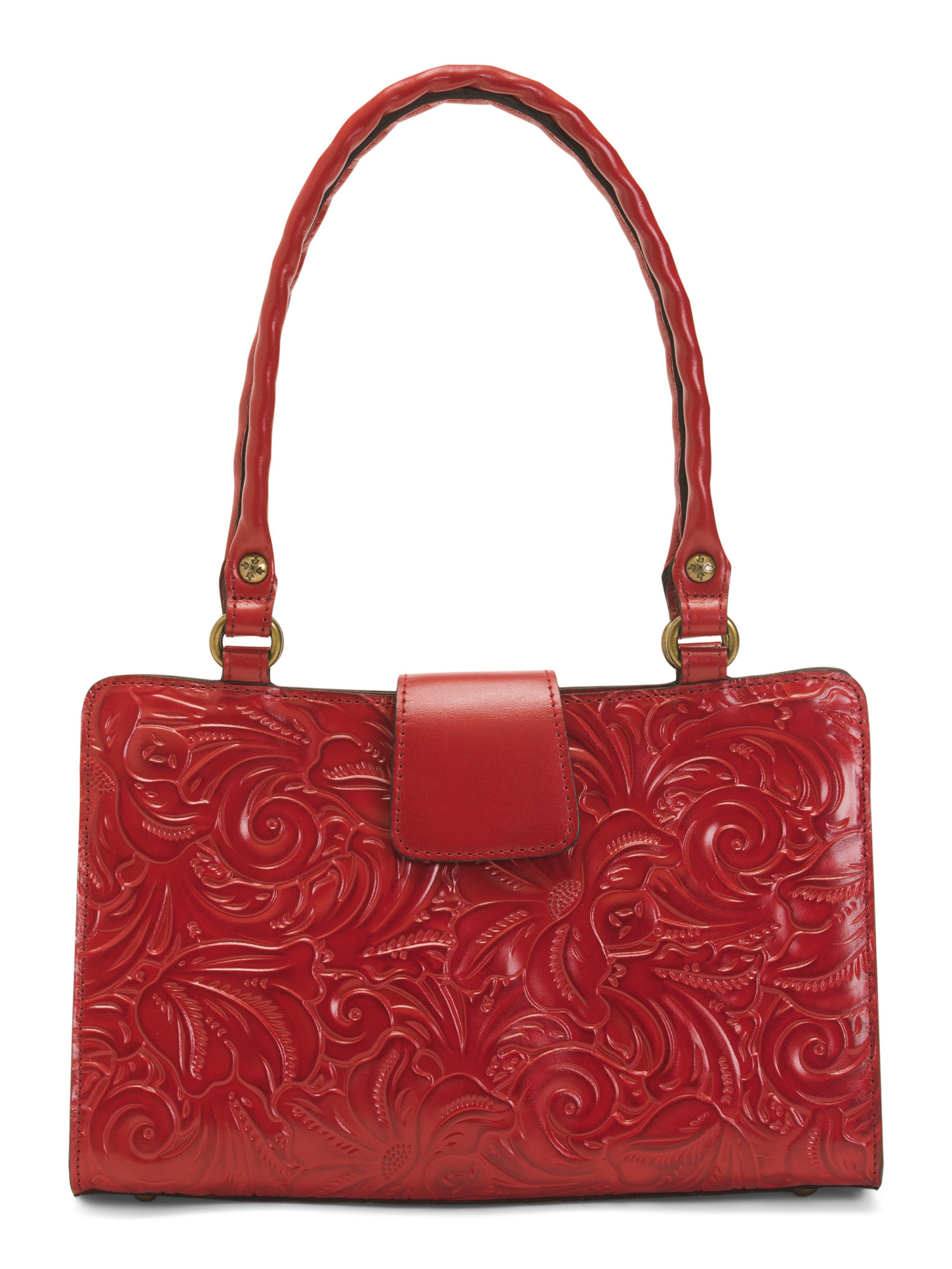 Leather Rienzo Double Handle Satchel | TJ Maxx