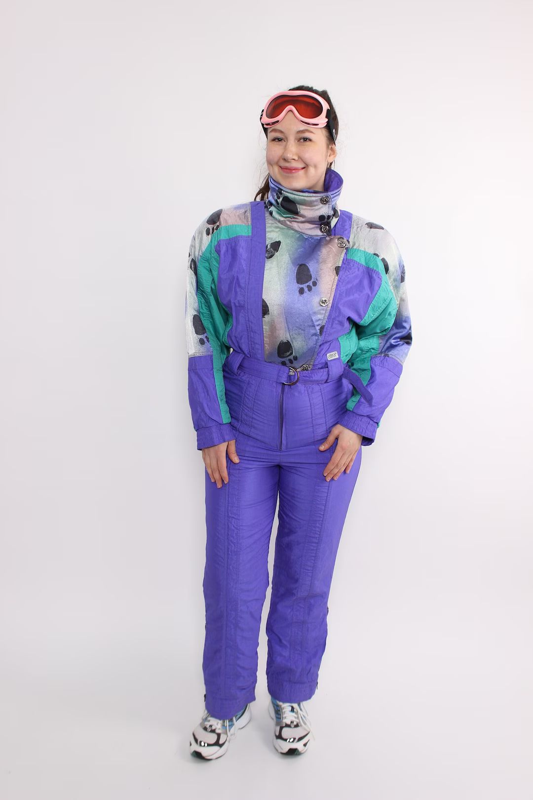 Blue one piece ski suit, vintage 90s snow suit, retro winter jumpsuit, Size M | Etsy (CAD)