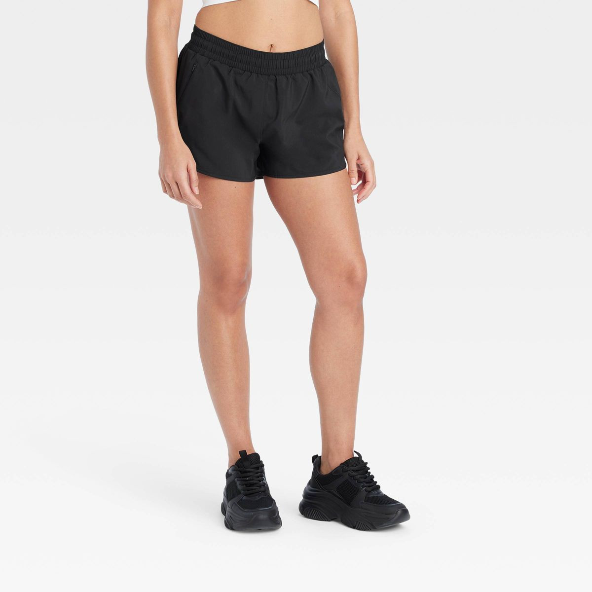 Women's Woven Mid-Rise Run Shorts 3" - All In Motion™ | Target