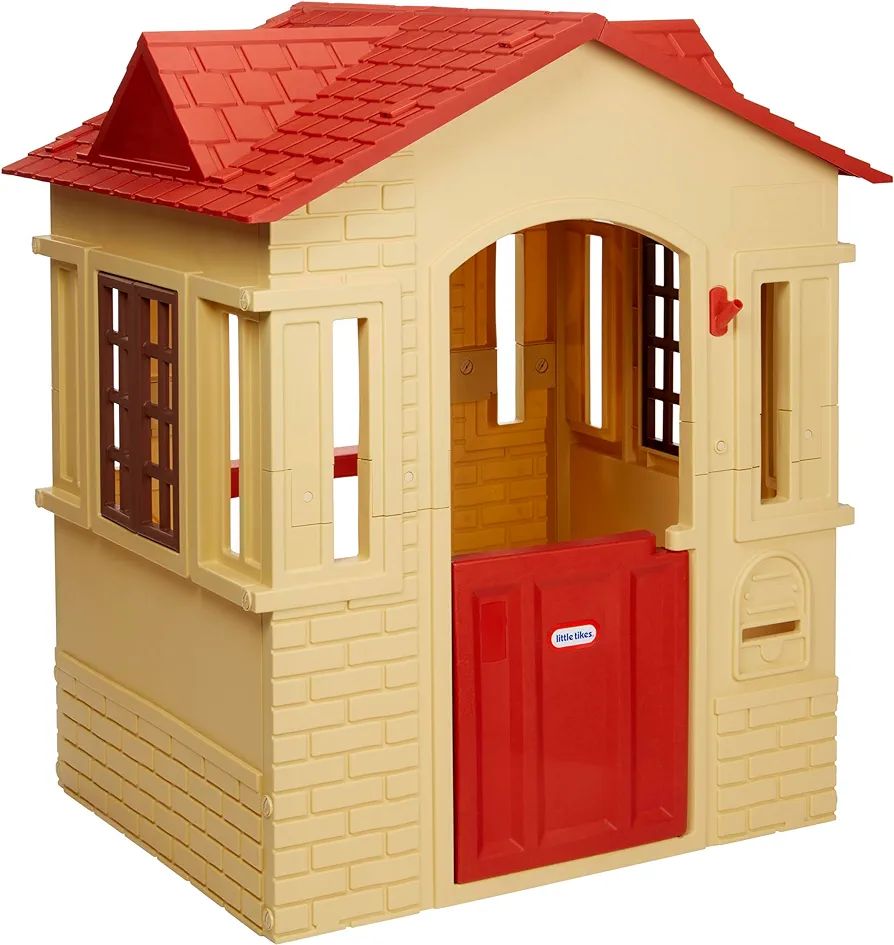 Little Tikes Cape Cottage Playhouse with Working Door, Windows, and Shutters - Tan, Toddlers Ages... | Amazon (US)