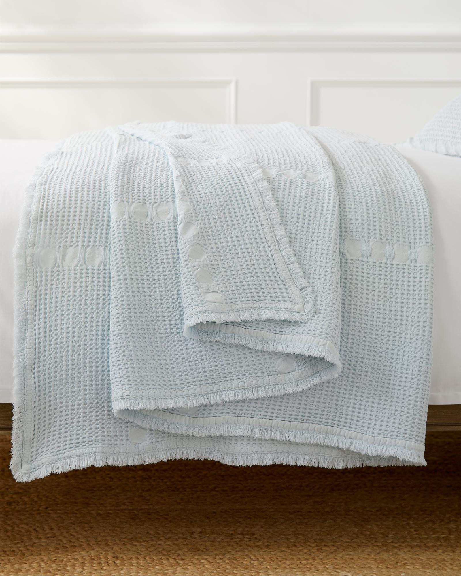 Lakeside Coverlet – King/Cal King - Sky | Serena & Lily | Serena and Lily