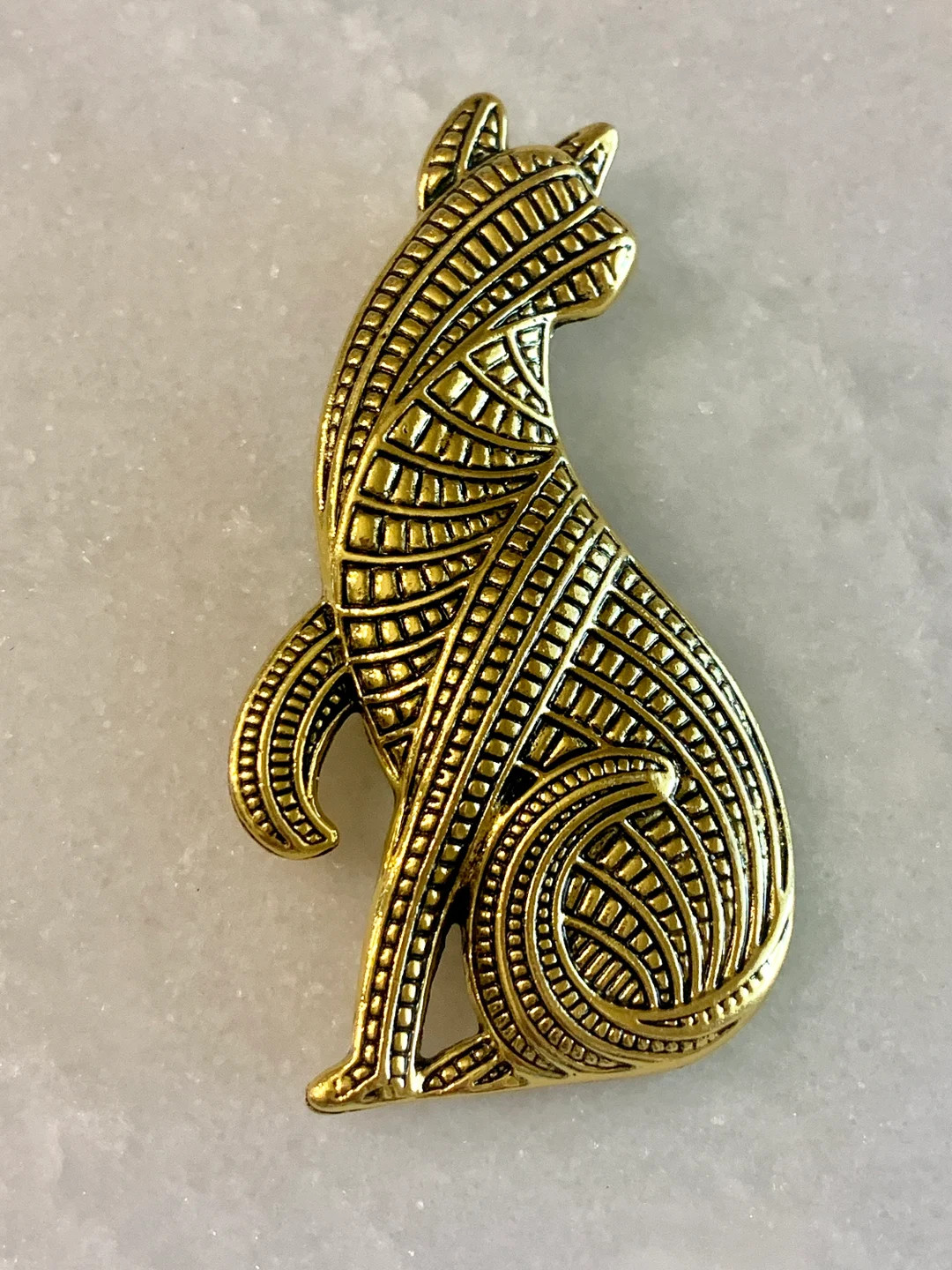 Gorgeous  gold-toned greek cat brooch | Etsy (US)