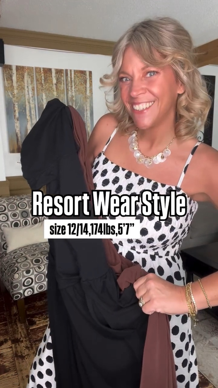 3 resort wear outfit ideas. All 3 dresses 👗 are absolutely beautiful 😻 Which is your fave… tell me below ⬇️ Wearing size large in all. 

.
.
#resortwear #springbreakoutfit #size14fashion

#LTKSeasonal #LTKMidsize #LTKOver40