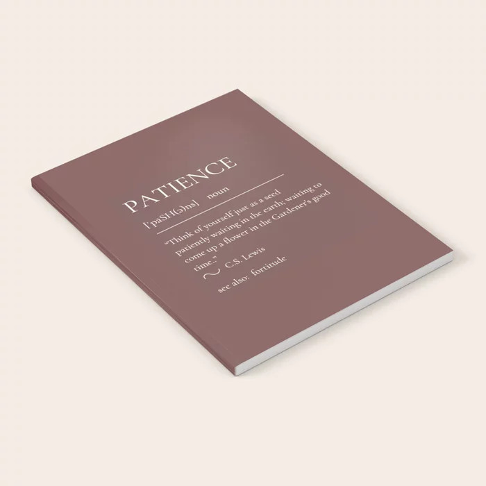 Virtues Notebook: Patience Notebook | Society6