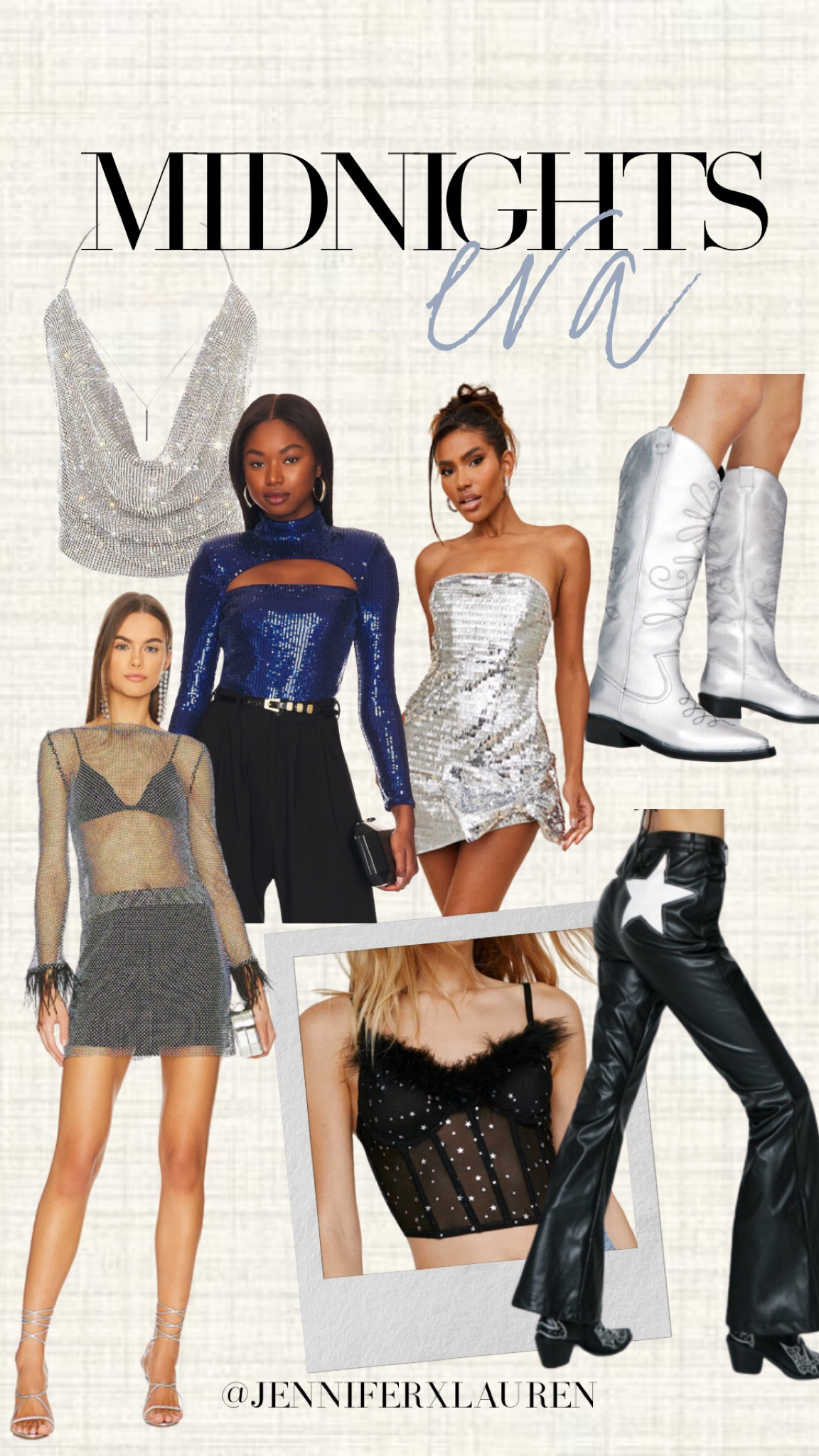 Taylor swift era concert outfits 

Midnight era / sequins / concert inspo / silver boots / leather pants / sparkly dress 

#LTKunder100 #LTKstyletip #LTKSeasonal