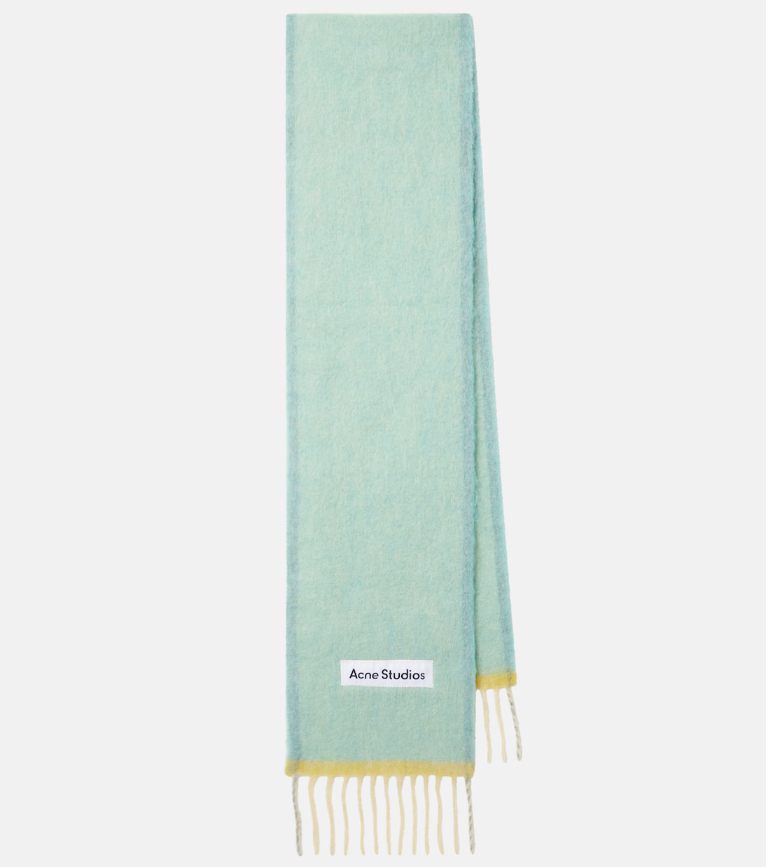 Logo fringed wool-blend scarf | Mytheresa (INTL)