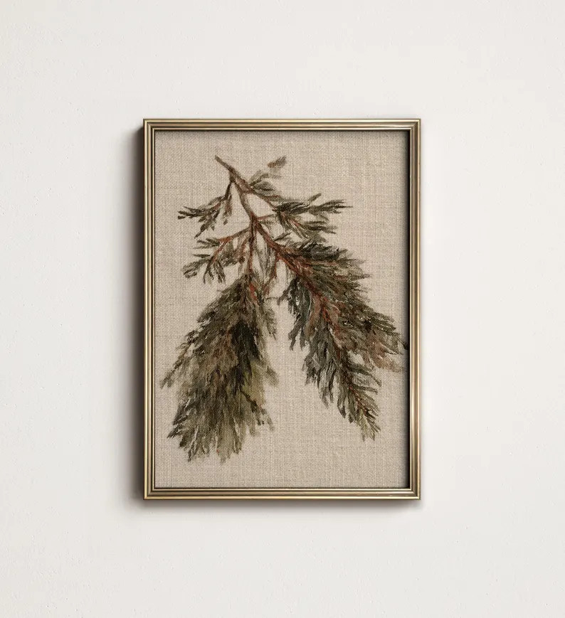 Nordic Evergreen Wall Art, Heritage Winter Botanical PRINTABLE, Digital Download North Prints W1-... | Etsy (US)