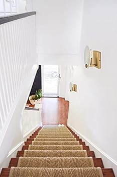 MOTINI 1-Light Gold Wall Sconce Brushed Brass Finish with Round Frosted White Glass Small Wall Sc... | Amazon (US)