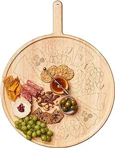 Sophistiplate Charcuterie Board with Placement Guide - Best Gift for Housewarming & Foodies - Eas... | Amazon (US)