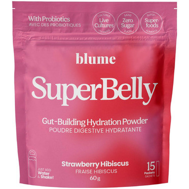 Blume SuperBelly Hydration Powder Strawberry Hibiscus | Well.ca