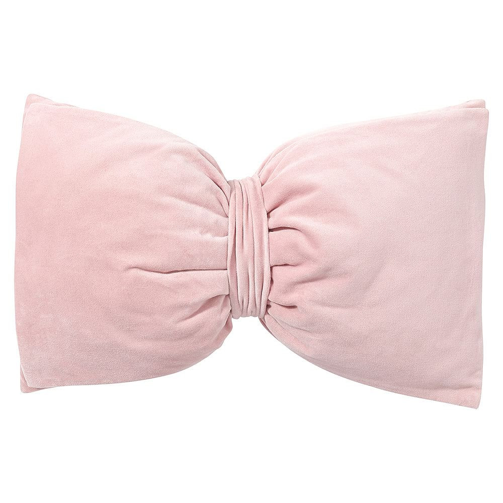 The Emily & Meritt Velvet Bow Pillows, Quartz Pink | Pottery Barn Teen