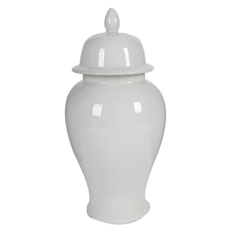 Medium Ceramic Ginger Jar, White HomeRoots | Walmart (US)